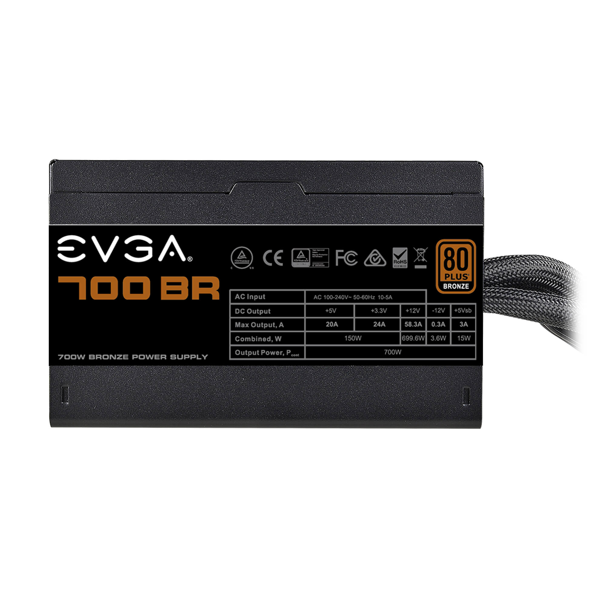 Fuente Gamer Evga 700w Br 80 Bronze