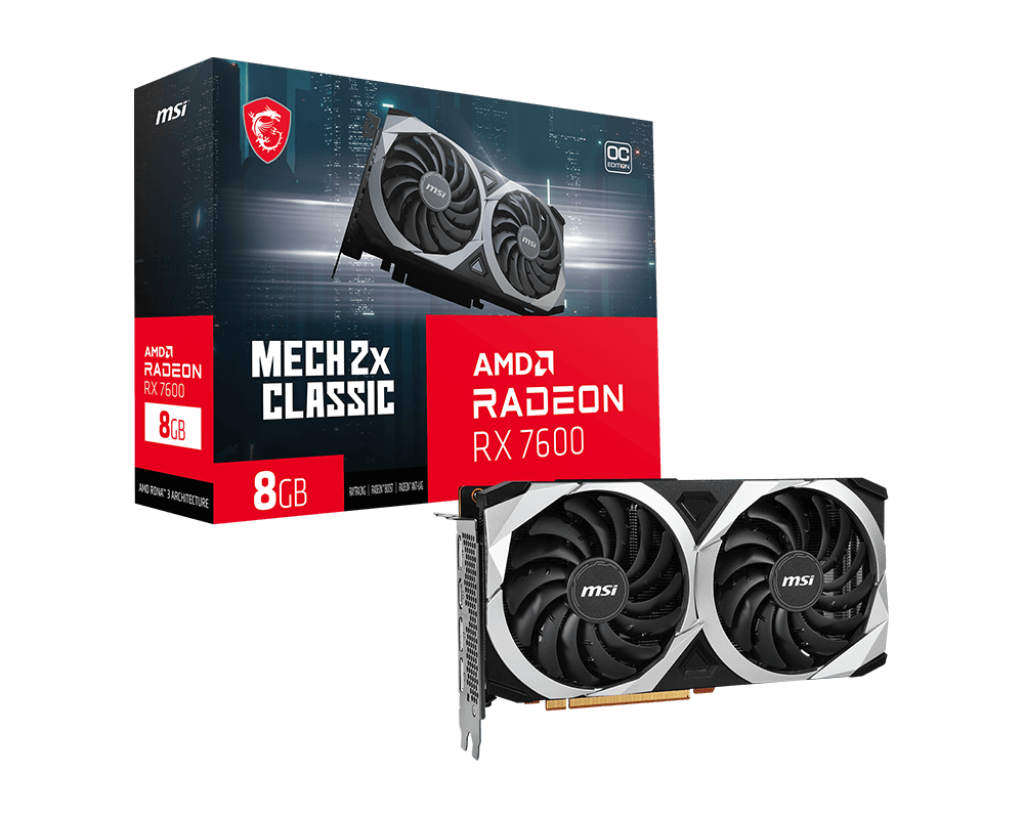 Placa De Video Radeon Rx 7600 Msi Mech 2x Classic 8g