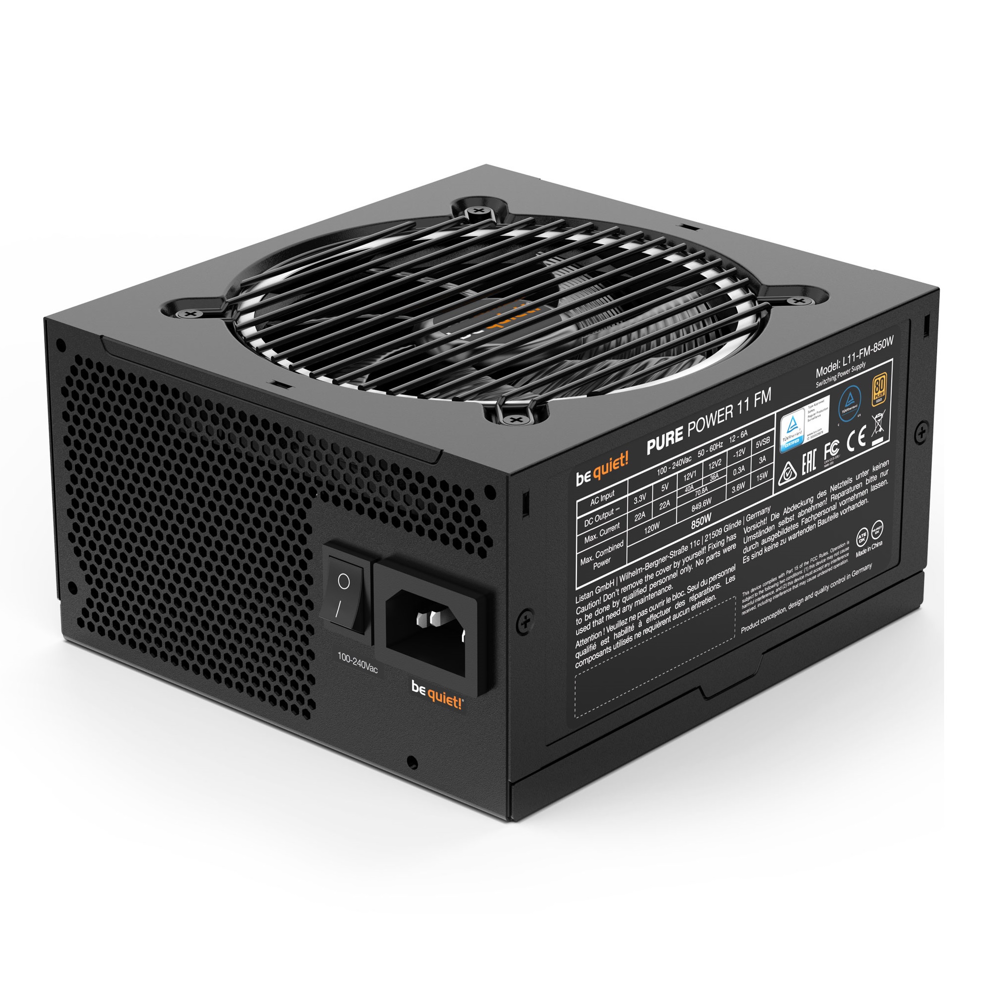  Fuente Be Quiet 850w 80 Plus Gold Pure Power 11 Full Modular