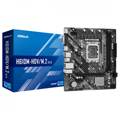 MOTHER ASROCK H610M-HDV/M.2 R2.0 LGA1700 DDR4