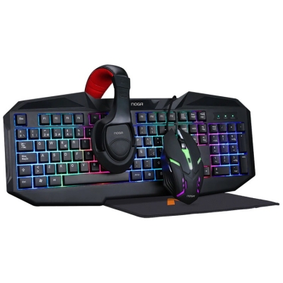 KIT GAMER 4 EN 1 TECLADO/MOUSE/AURICULAR/MOUSE PAD