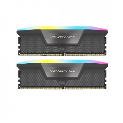 MEMORIA CORSAIR DDR5 32GB (2X16GB) VENGEANCE RGB BLACK 6000MHZ
