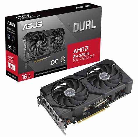 Placa De Video Radeon ASUS  DUAL OC  RX7600 XT 16GB RX7600 XT OC 16GB RADEON