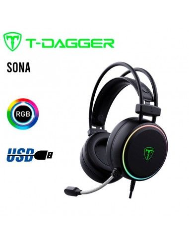 Auricular Gamer/PS4/XBOX T-DAGGER NEGRO RGH304 SONA