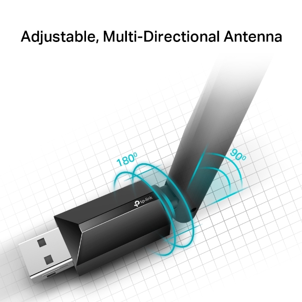 Placa De Red/Sonido/Bluetooth Red AC600 HIGH GAIN WIRELESS DUAL BAND USB ADAPTADER T2U PLUS ARCHER