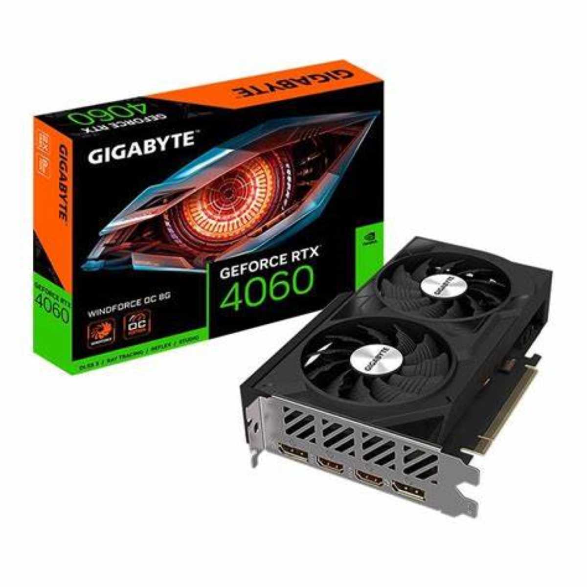 Placa De Video Nvidia GIGABYTE RTX 4060 RTX 4060 8GB WINDFORCE