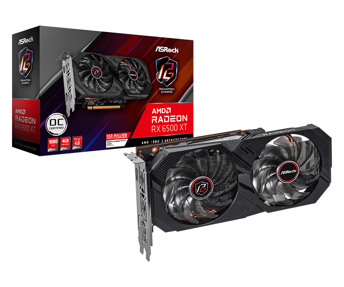 Placa De Video Radeon ASROCK RADEON 6500 XT 4GB ASROCK 6500 XT 4GB