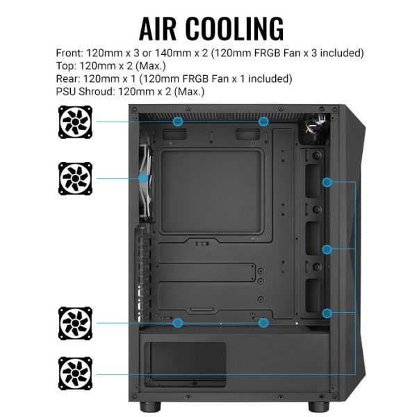 Gabinete Gamer AEROCOOL FALCON G-BK-V2