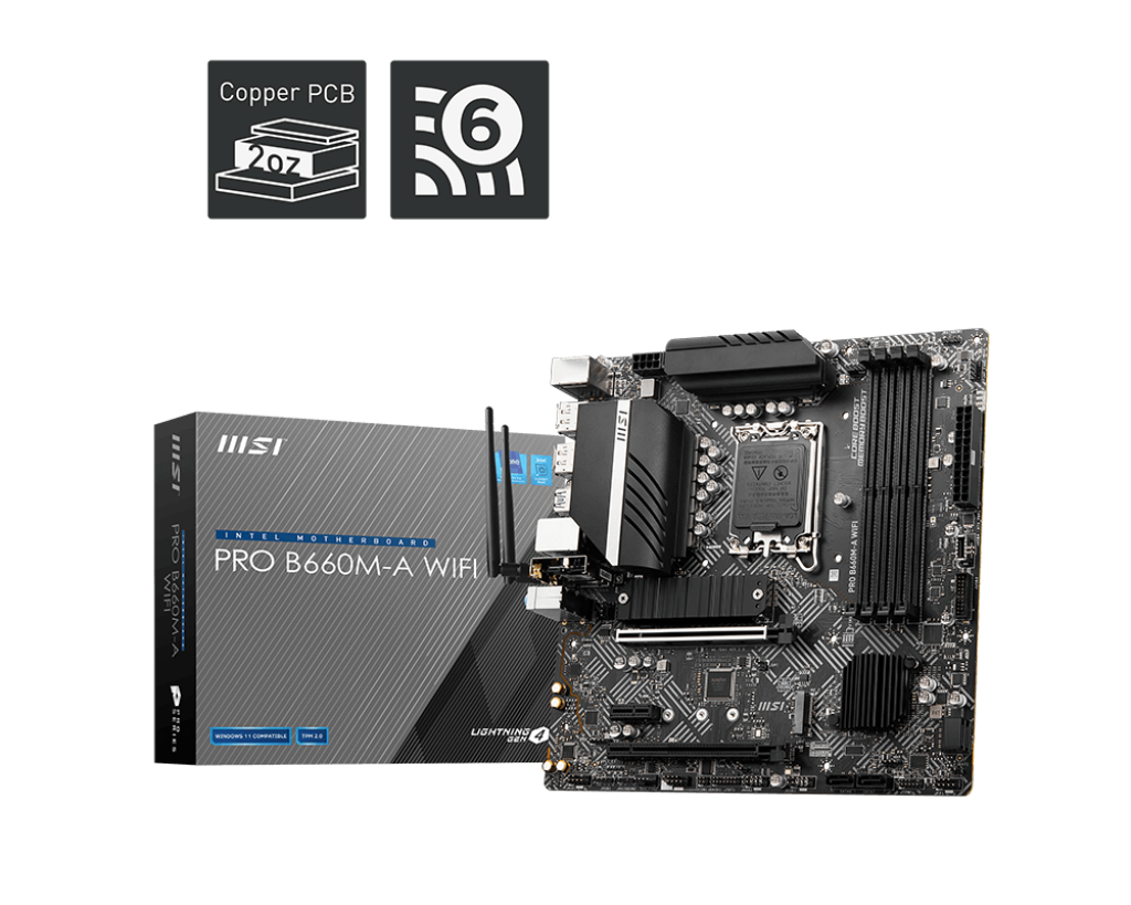 Motherboard Intel MSI B660M A PRO WIFI LGA1700 DDR4