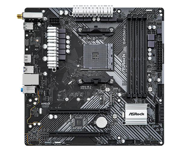 Motherboard Amd ASROCK B450M/AC B450M/AC R2.0