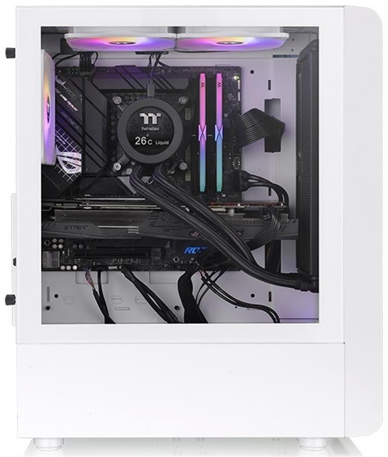 Gabinete Gamer THERMALTAKE S200 TG ARGB S200 TG ARGB SNOW WHITE