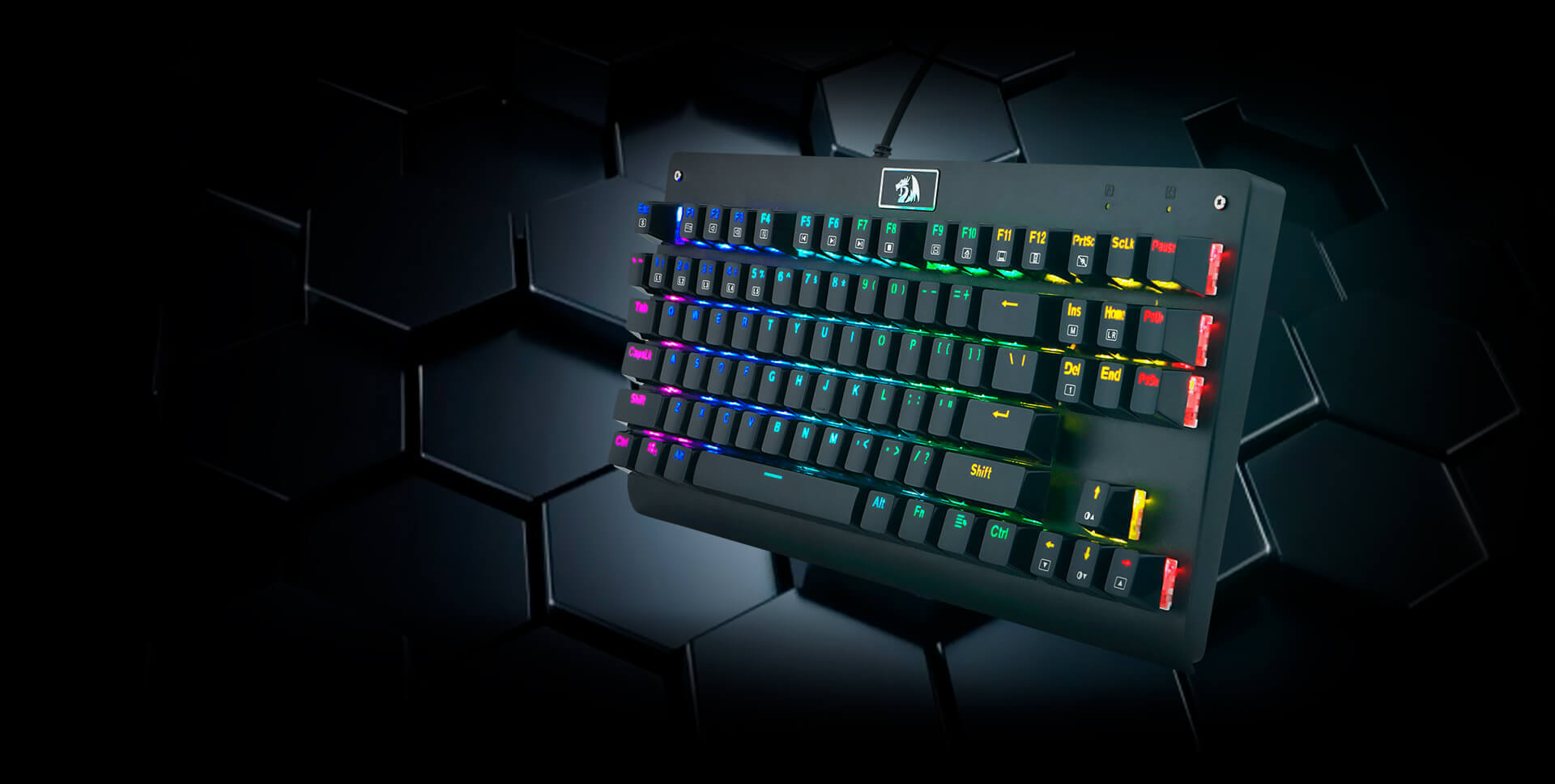 Perifericos Teclado Gamer REDRAGON DARK AVENGER K568 RGB TKL