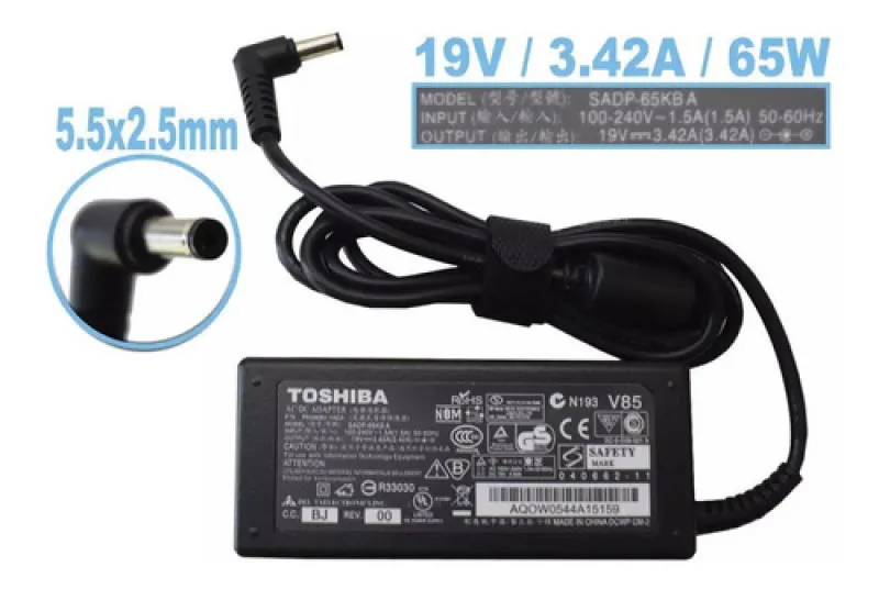 Cargador Notebook Asus Ficha Medio Gruesa A65S AS19V3.42A