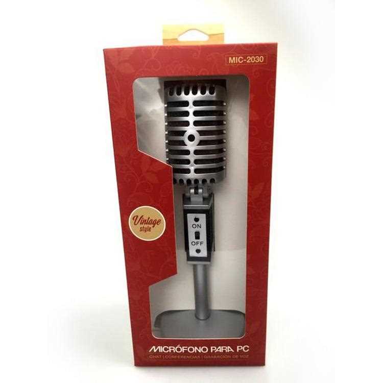 Perifericos Microfono NOGA PC VINTAGE STYLE MIC2030 PLATEADO 3.5MM