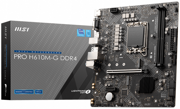 Motherboard Intel MSI PRO H610M-G DDR4 MSI H610M-G PRO 1700