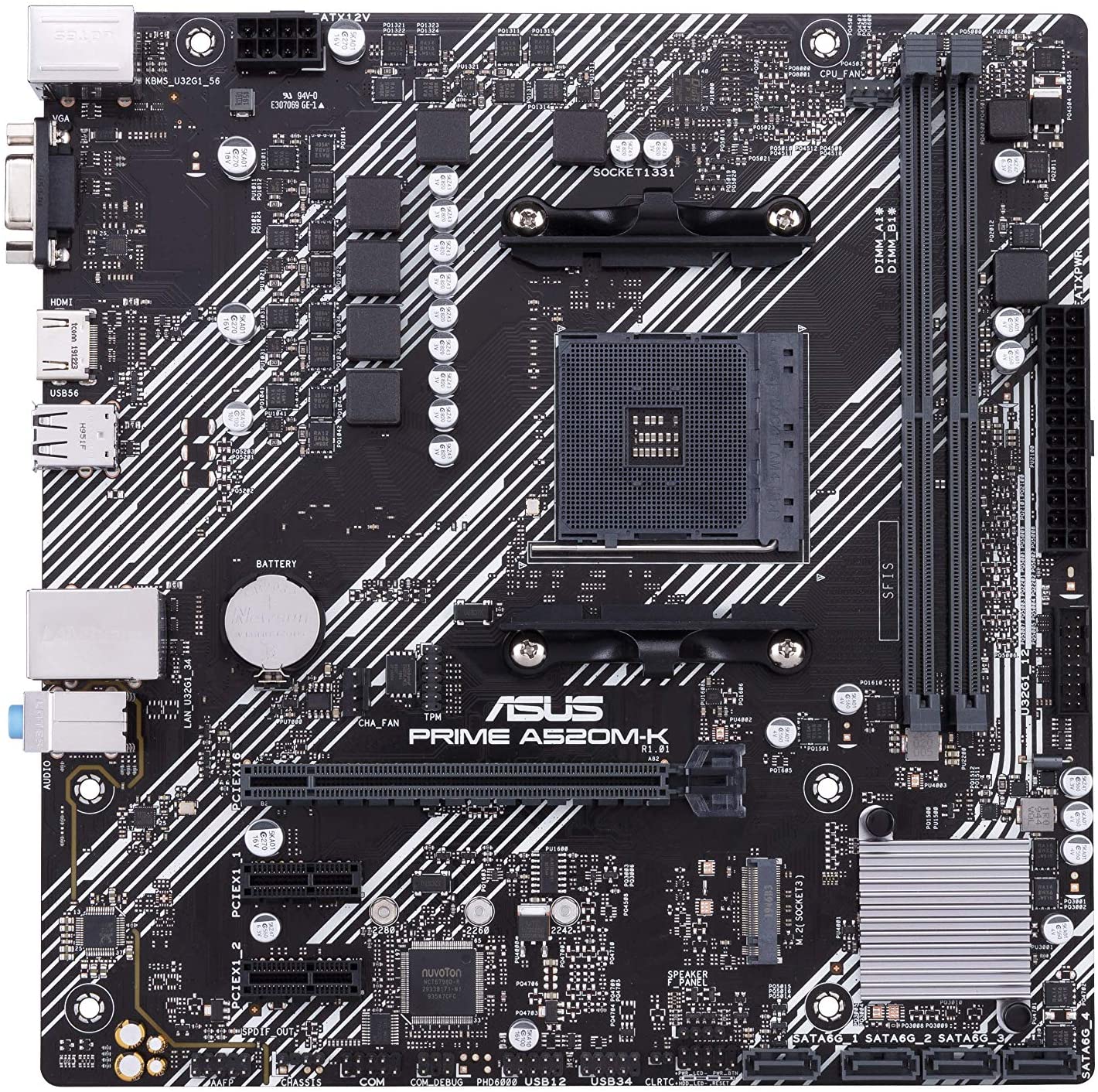Motherboard Amd ASUS PRIME A520M-K AM4 5000 PCI-E3.0
