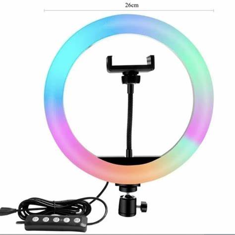 Varios Tiras Leds/Lamparas ARO DE LUZ 26 CM RGB 360 CON  TRIPODE AR26RGB /CON TRIPODE