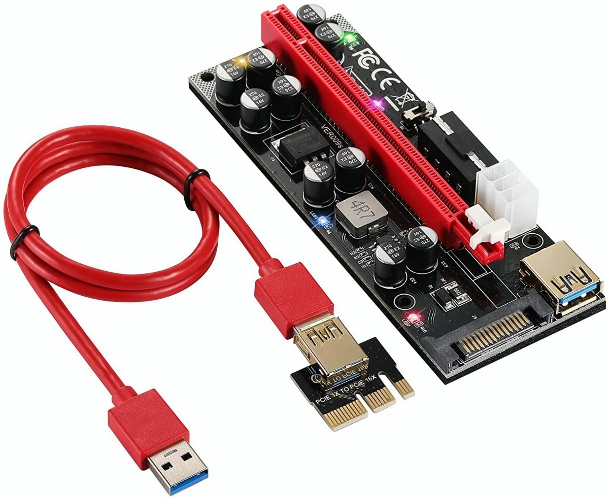 Adaptador De Disco Mobile Rack LEMONGRADE RISER MINERIA PCI-E 1x16 USB3.0