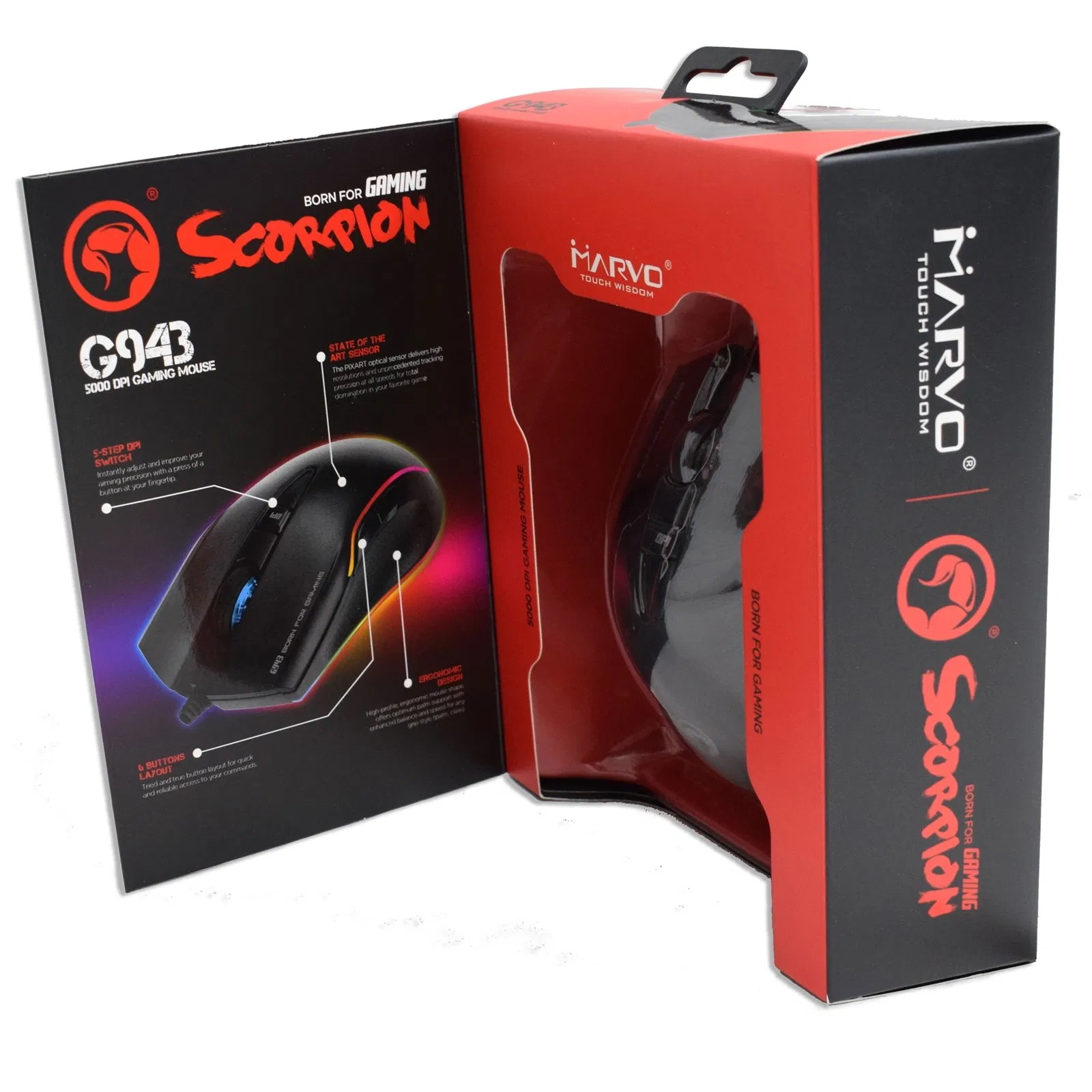Perifericos Mouse Gamer MARVO G943 USB 10000DPI RGB