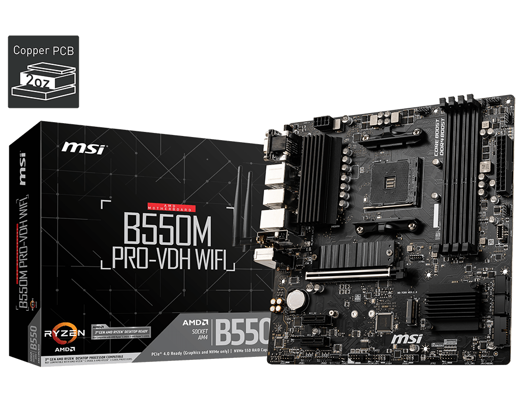 Motherboard Amd MSI B550M PRO-VDH WIFI SAM4 DDR4 B550M PRO-VDH