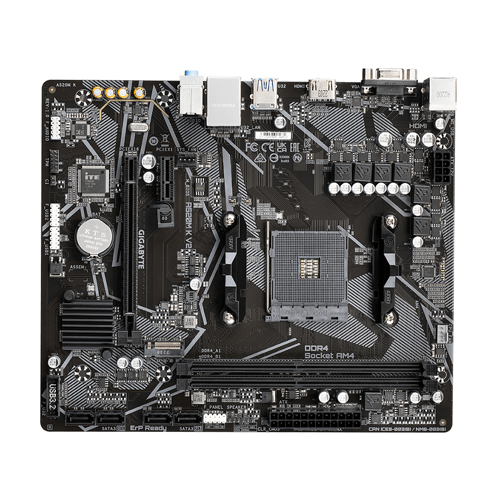 Motherboard Amd GIGABYTE A520M K V2 AM4 A520M K V2 AM4