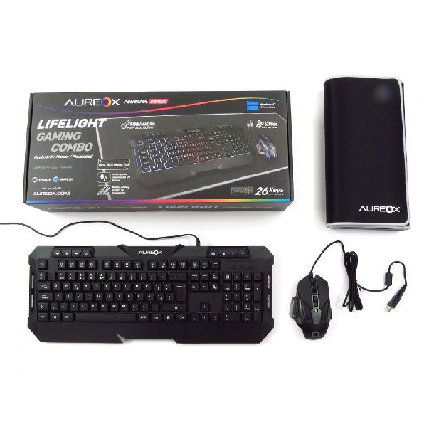 Perifericos Kit Gamer AUREOX ARXP-GC1000 GAMING COMBO 3200DPI  LUZ