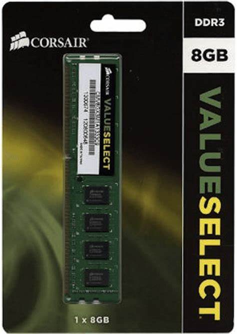 Memoria Ram DDR3 8GB CORSAIR  VALUESELECT 8gb Ddr3 1600mhz PC 8gb Ddr3