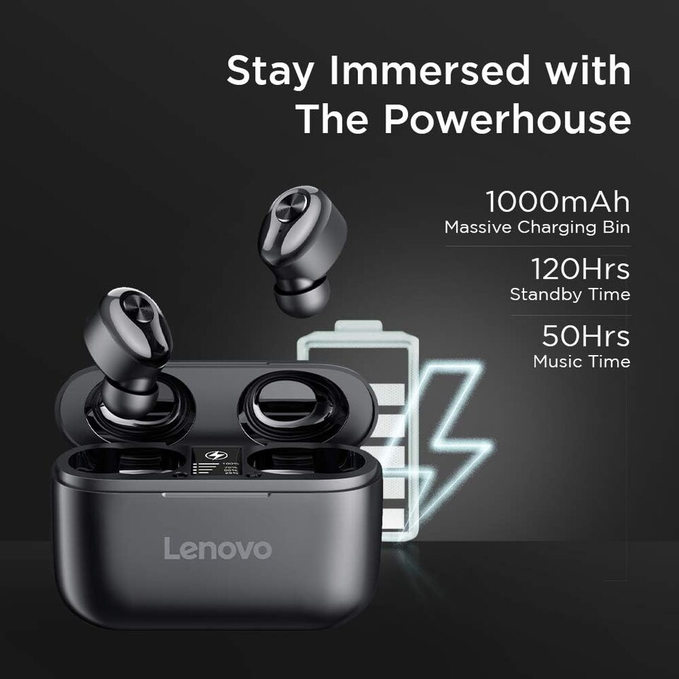 Auricular Bluetooth LENOVO HT18 TRUE WIRELESS HT18 BT5.0/4H NEGRO