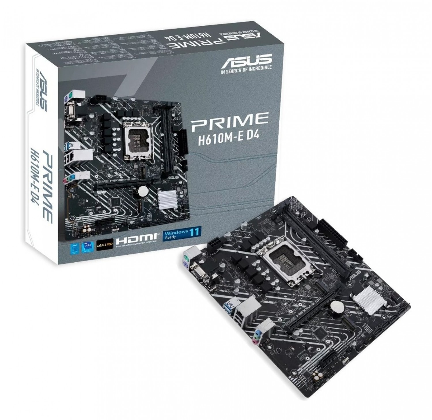 Motherboard Intel ASUS PRIME H610M-E D4 H610M-E D4 LGA1700