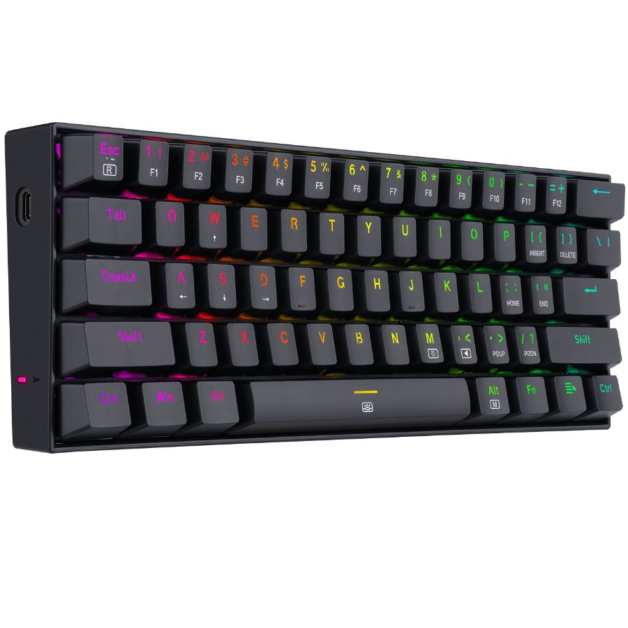 Perifericos Teclado Gamer REDRAGON DRAGONBORN BLACK BROWN SWICHT SPANISH K630RSPBROWN/60%/MECANIC