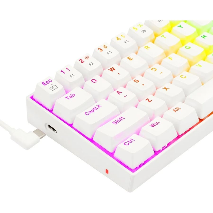 Perifericos Teclado Gamer REDRAGON DRAGON BORN WHITE 60% S,BROWN K630W-RGB-SP BROWN/60%SPA