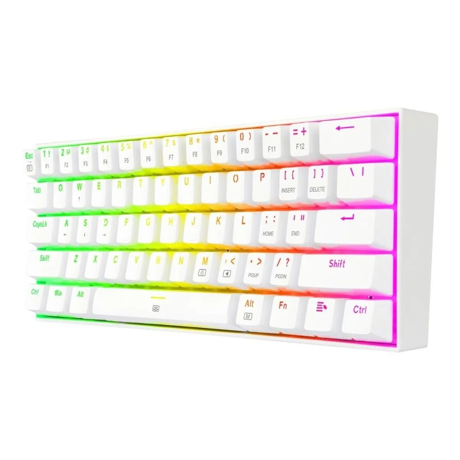 Perifericos Teclado Gamer REDRAGON DRAGON BORN WHITE 60% S,BROWN K630W-RGB-SP BROWN/60%SPA
