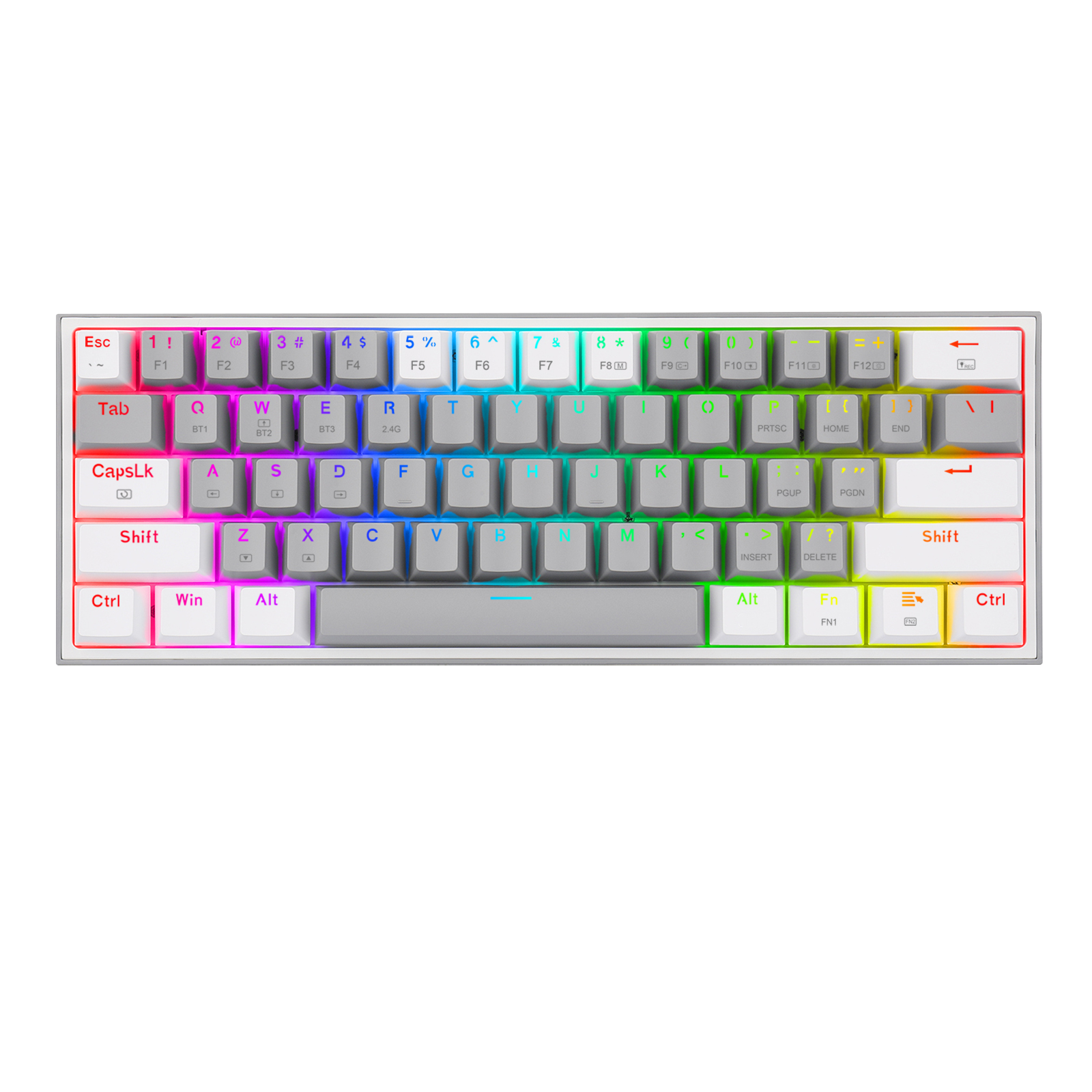 Perifericos Teclado Gamer REDRAGON FIZZ PRO INALAMBRICO K616-RGB BLANCO GRIS
