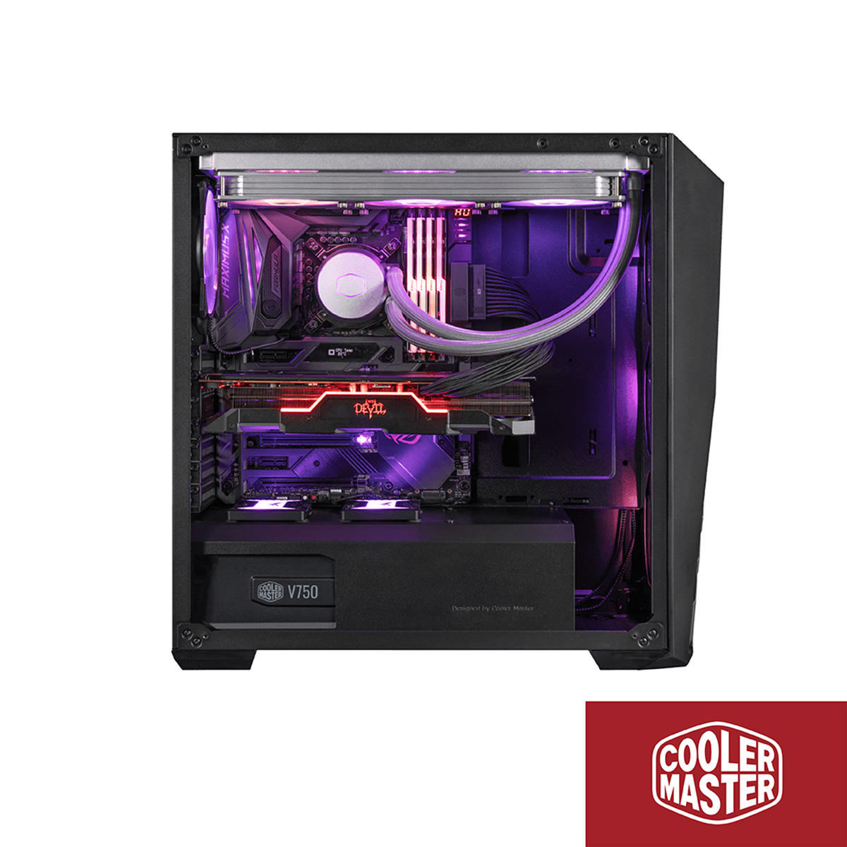 GABINETE CM MASTERBOX K501L (TG/RGB)