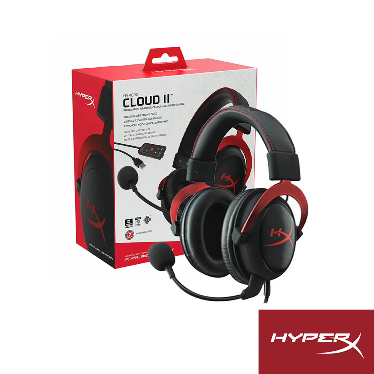 AURICULAR HYPERX CLOUD II PRO RED