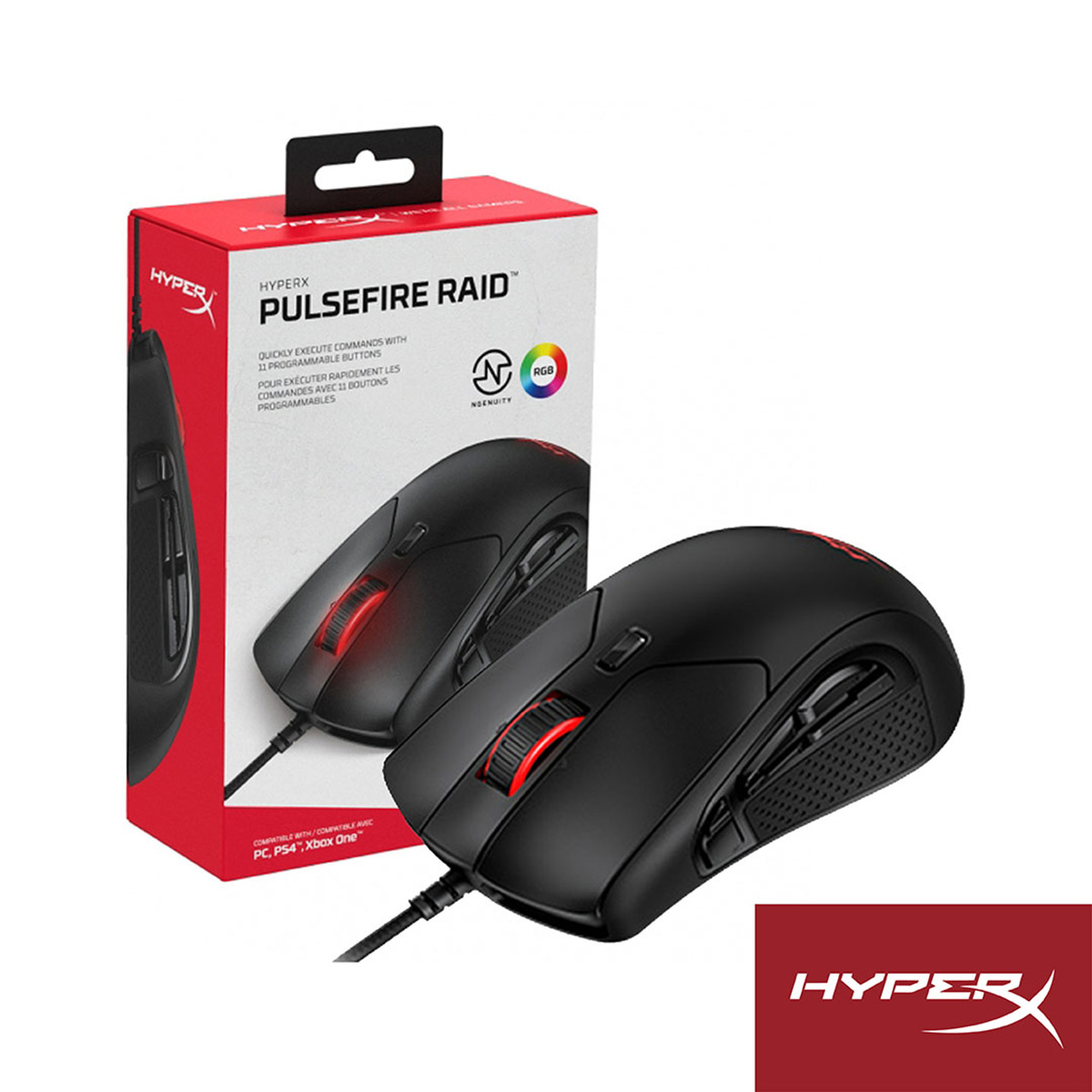 MOUSE HYPERX PULSEFIRE RAID 11 BOTONES