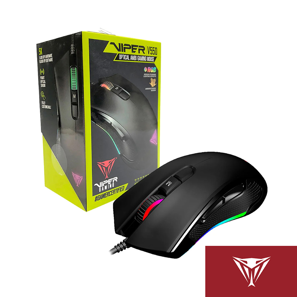 MOUSE PATRIOT V550 RGB OPTICAL USB