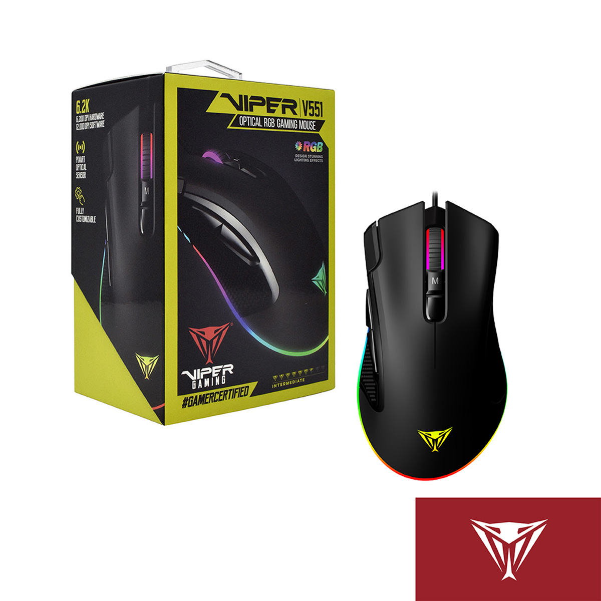 MOUSE PATRIOT V551 RGB OPTICAL USB