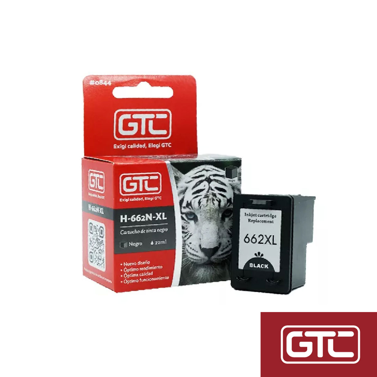 Cartucho De Tinta Alternativa Gtc Para 662  Xl Negro