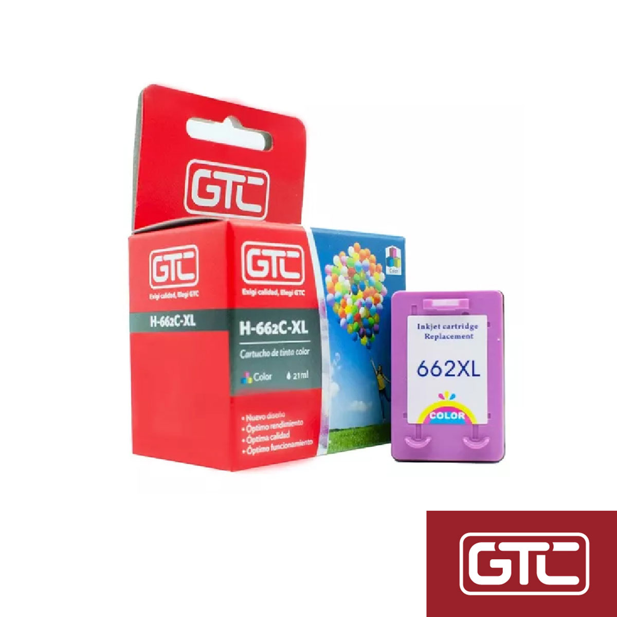 Cartucho De Tinta Alternativa Gtc Para 662 Xl Color