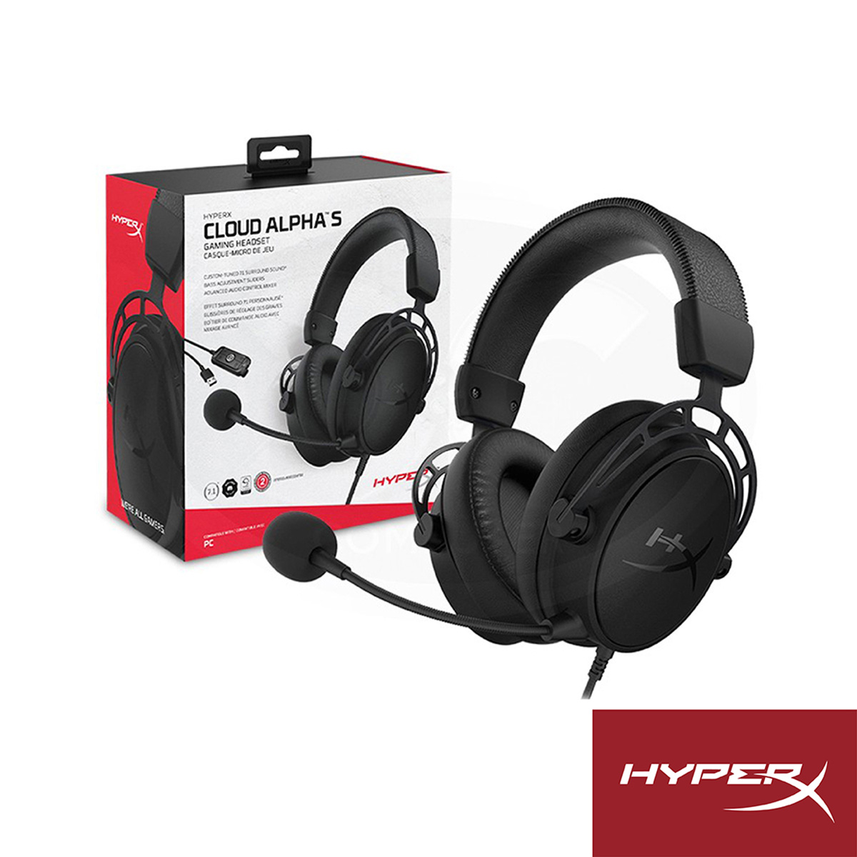AURICULAR HYPERX CLOUD ALPHA RED
